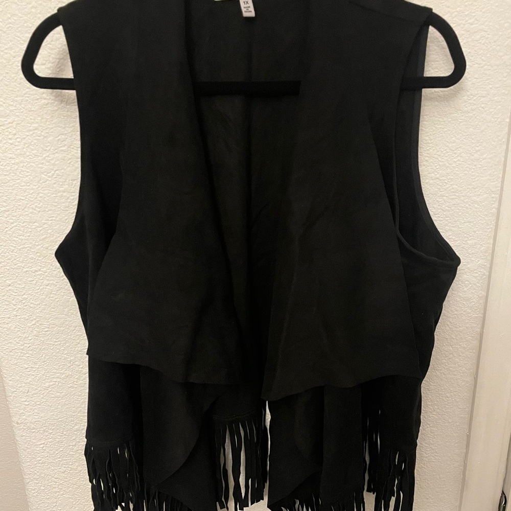 Black Fringe Vest